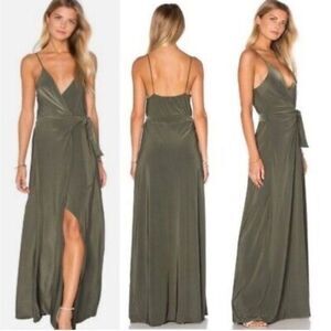 Misa‎ Los Angeles NWT green Veronika Wrap Maxi Dress
Size small